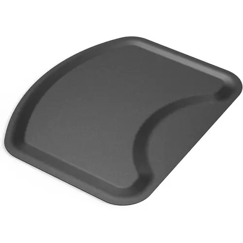 OmySalon Thick PVC Rubber Anti-Fatigue Salon Mat for Hair Stylists - 0.5-In (1/2") Sturdy Foot Relief Mat, Fan-Shaped Cutout, PU Foam Bottom, Chair-Ready Fit Commercial Salon Furniture for Barbershops