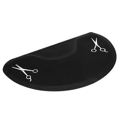 OmySalon Durable Barber Chair Floor Mat - 0.5in Thick, 3'X5'’ Size Salon Furniture, Commercial Anti-Fatigue Mat for Less Leg Fatigue, Waterproof, Scissor Slots, Wheel-Compatible, Beauty Salon Equipment