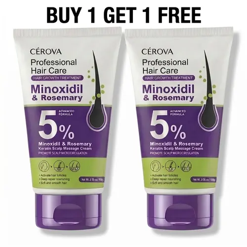 New Release[BUY 1 GET 2] CEROVA 5% Minoxidil &Rosemary  Hair Growth Massage Cream for Men & Women Anti Hair Loss Treatment with Keto & Ginger Root Extract Gel