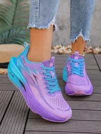 Women's Fashion Low-Top Sports Shoes, Running Casual Sneakers, Shoe for Runners, Synthetic Material Upper & Eva Cushioned Sole, Ideal for Fitness Running Daily Wear, Sporty Running Shoes, Workout Sneakers