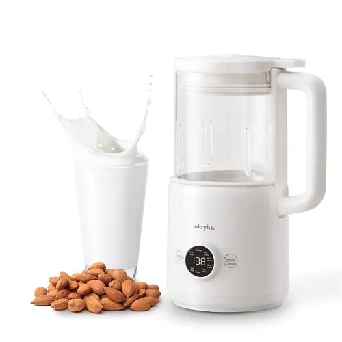 800W Automatic Nut Milk Maker Blender - 6-in-1 20oz Multifunctional Almonds Milk Maker, US Plug, 18h Delay Start, Timer, Keep Warm, Boil Water, Self-Cleaning, Auto Shutoff, Overheat Protect for Plant-Based Beverages