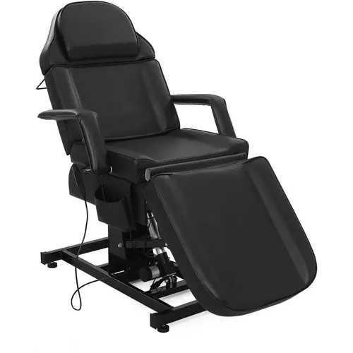 OmySalon Fully Electric Salon Chair - Sturdy Waterproof PVC Leather Salon Equipment, Wipe-Clean Rectangle Beauty Bed, 27.5-37.8in Height Adjust, Adjustable Backrest/Footrest, 440lbs Capacity, Easy Setup for Lash Extensions, Microblading