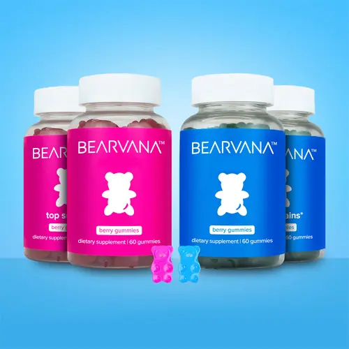 BEARVANA All-In-One Women's Wellness Gummies Double Combo Pack | The Daily Gummies Worth the Hype | 16 Herbal Ingredients + Vitamins A, C, E & B6 | Berry Flavor | Four-Bottle Value Pack | 240 Gummies