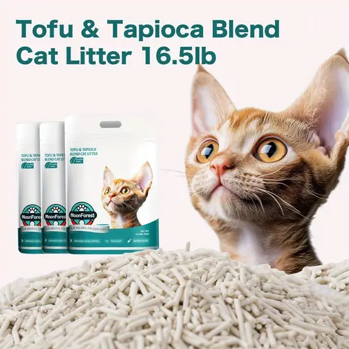 MoonForest Tofu Cat Litter (Plant Derivatives, 24 Months Shelf Life) - Larger Pellets, Low Dust, Quick Clumping, Highly Absorbent, Universal, Odor Control, Less Tracking Kitty Litter for Cats  #tiktokshopbacktoschool #sohochic familyfun