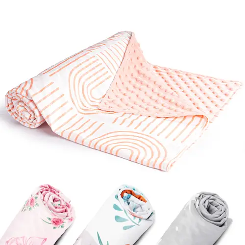 Baby Blanket, 30x40 Dotted Blanket with Super Soft Touch, Warm and Lightweight Fuzzy Bedding Blanket with Cartoon Pattern, Soft Plush for Newborns，Ideal for Bedroom, Holiday Decor & Gifts