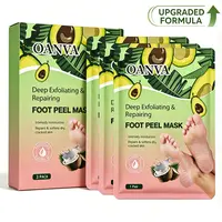 OANVA Foot Peeling Mask 3 Pack Repairs Heels & Removes Dry Dead Skin Callues for Baby Soft FeetAvocado oil & Coconut oil Exfoliating Foot Peel Mask for Dry Cracked Feet. summerwins  DealsForYouDays