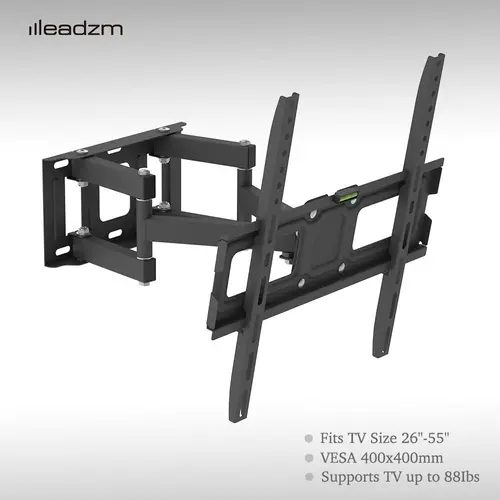 Ubesgoo Sturdy Adjustable TV Stand Base with Steel Plates - 26-55 Inch, 88lb Capacity, Double Pendulum Design, Soundbar Fit, -10~10° Tilt, Home Setup HDTV Wall Bracket for Flat/Curved TVs Table Top Use (Screen Mount TV Stands & Wall Brackets)