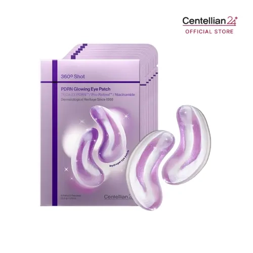 [Centellian24] Unscented 360 Shot Hydrogel Eye Patches (6.1g×6ea) - Active-TECA, Niacinamide, Retinol, Asiatic Acid - Anti-Wrinkle, Dark Circle Fix, Bright Undereye - Firming, Hydration - PDRN Boosts Skin Recovery - Korean Skincare Eye Treatment