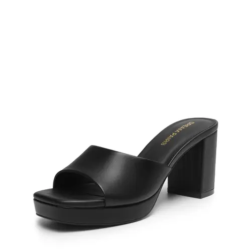 【Deals For You Days】Dream Pairs Women's Y2K Platform Heeled Slide Sandals – Square Toe Slip-on Heels, Cloud-Cushion Insole, Feather-Light Lift, Anti-Slip Chunky Sole, Summer Street Chic,summerwins,summeroutfits,vacationoutfits,beachoutfits