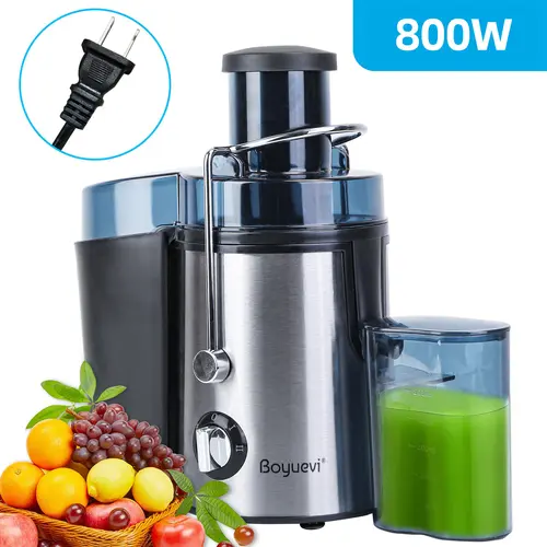 BOYUEVI 1PC 800W TikTok Viral Home Electric Juicer Machine with 3" Wide Feed Chute for Whole Fruits & Vegetables, No Cutting Needed Fast Fresh Juice in Seconds Centrifugal Extractor with 30oz Jug, BPA-Free Easy Clean Powerful Kitchen Juicer