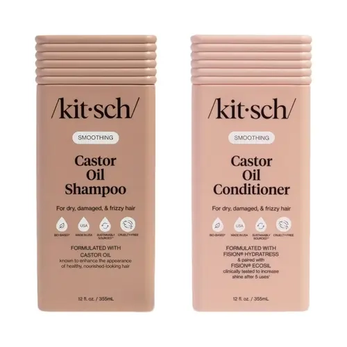 Kitsch Smoothing Castor Oil Shampoo & Conditioner Combo