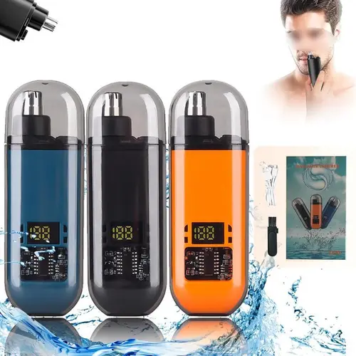 【2026 New Release】Professional Painless Portable Electric Ear and Nose Hair Trimmer Clipper,Eyebrow & Facial Hair Trimmer for Men Women ,Rechargeable USB Charging LED Display ,Waterproof Dual-Edged Blades,Safe Nasal Cavity,Easy Clean Lightweight
