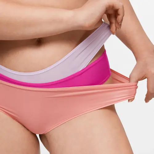 Magneticfit Cheeky Underwear for Women Bikini Stretchy High Cut Panties Sexy Tagless Briefs 3 Pack