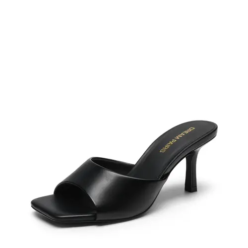 【Deals For You Days】DREAM PAIRS Women's Strap-Free Square Toe Kitten Heels Slide Sandals - Chic Comfy Elegant Footwear for Casual, Office Use | Comfy Sandals, Slides, Elegant Heels,summerwins,summeroutfits,vacationoutfits,beachoutfits