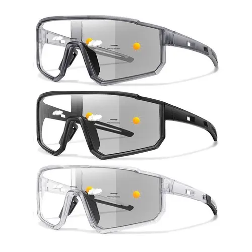 3 packs Fashion Cycling Photochromic Sunglasses For Men Women Classic Casual Windproof Eyewear Outdoor Sports Fishing Baseball