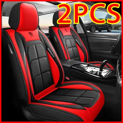 2PCS Waterproof Leather Seat Covers for Cars - Auto Accessories Car Seat Protectors - Moisture & Spill Protection - Easy to Install & Remove, Sleek Stylish Design