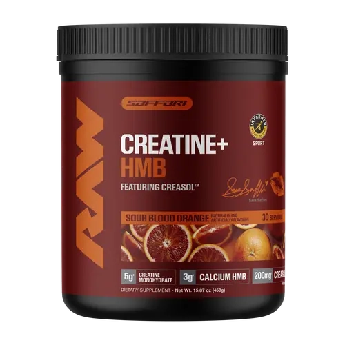 RAW Creatine + HMB Powder – Creatine Monohydrate with Calcium HMB for Strength, Power & Muscle Recovery – Performance & Lean Muscle Support Supplement