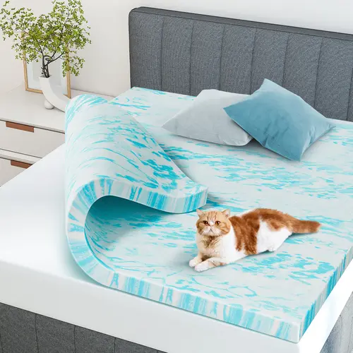 Sweetcrispy Premium 2" or 3" Plush Memory Foam Bed Topper - CertiPUR® Safe Bedding Pad, Cooling, Pressure Relief, 3-Year Limited Warranty Dorm Room Essential