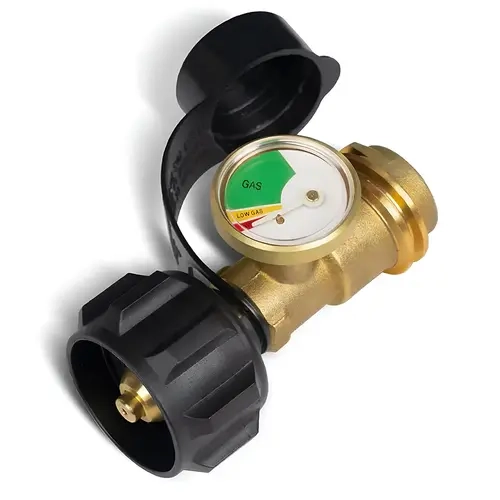 DABATR Propane Tank Gauge, Propane Level Indicator for 5-40LB Tanks, Perfect for RV Camper, Propane Heater, Fire Pit, Gas Grill and More, QCC1/Type1 Connection