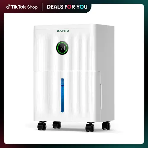 ZAFRO 21-Pint Energy-Saving Dehumidifier for Home Dampness Control, Bedroom & Basements, 41dB Quiet Run, 1-Meter Drainage Hose, Auto/Manual Drainage, Auto Defrost, 3 Modes, Dry Clothes Function, 24Hr Timer
