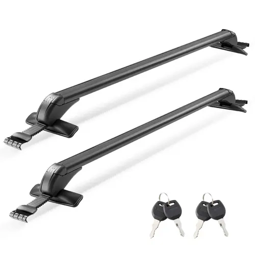 VEVOR Roof Rack Cross Bars, Universal Fit for Naked Roofs Without Raised Rails/Flush Rail/Black Moldings, 165 LBS Capacity, Lockable Heavy Duty Aluminum Crossbar Racks Roof Rail Rooftop Luggage Canoe,dorm essentials,home decor
