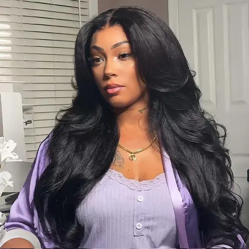 ISEE HAIR Kinky Straight U Part Sew In & M-Cap 9x6 Wear Go Pre-Layered Cut Face-Framing Pre-Cut Lace Front & &  Pre-Plucked Natural Hairline Glueless Human Hair Wig Natural Color Vacation Hair,#TikTokShopFallDealsForYou