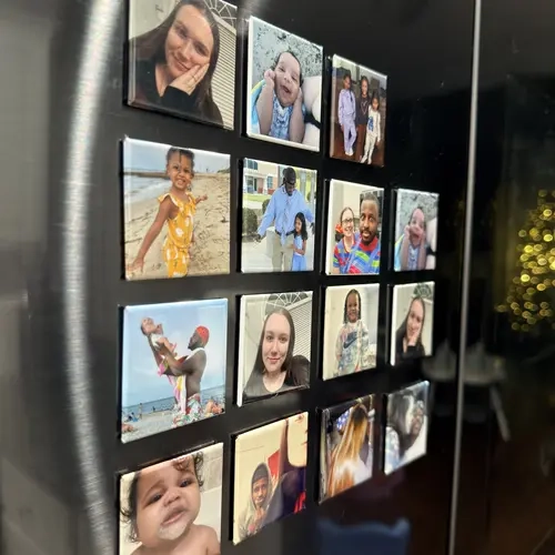 SCENT SZN 2×2 inch Personalized Plaque Refrigerator Magnets - Custom Photo Art, High-Resolution Sharp Print, Couple Decoration, Gift Supplies for Lockers