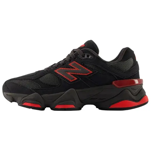 New Balance 9060 'Black Cat True Red' Women Girls Mesh Suede Sports Sneakers, Chunky Midsole, Signature NB Cushioning, Training Sneakers, Daily-Wear Flex Shoes for Women, Running Gym