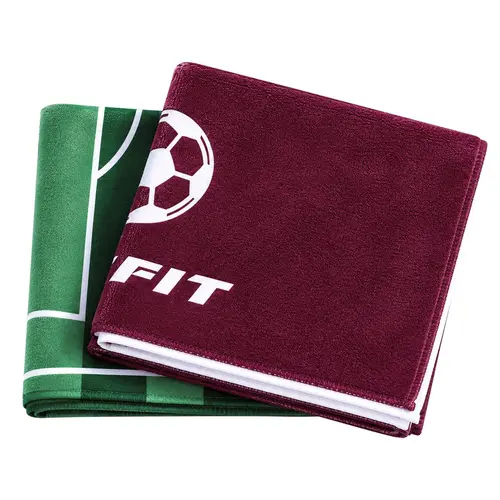 RITFIT Unisex Rectangle Quick Drying Towel - 80x40cm Solid Colors Soft Polyester Microfiber, Water Absorbent Workout Towel for Gym Training, Pink/Gray
