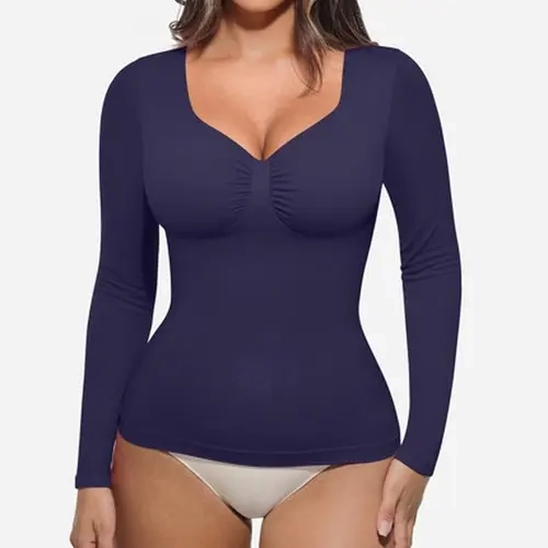 FeelinGirl  Long Sleeve Seamless Underwear Womenswear Tops long-sleeved top Shapewear Fits Everyday