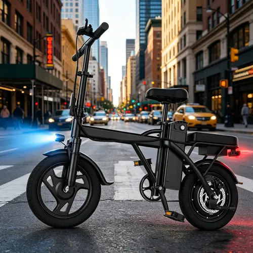 2026 New Upgraded 14" Lightweight Foldable Mini Ebike - 500W Motor, Pure Aluminum Frame, 22Mph Top Speed, 40Mi Max Range, E-Assist, Ebike Controller, Ideal for Campus Rides, Grocery Runs (Foldable Bike)
