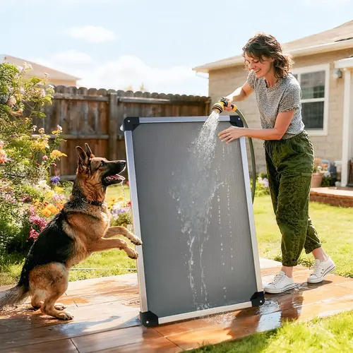 FXW TitanNest Built-to-Last Metal Frame Elevated Outdoor Dog Bed - Chew-Resistant Frame, Metal Edges, Reinforced Large Cushion, Backyard/Campsite Use, Improves Airflow, Mud-Ready Design, Multi-Size Easy-Clean