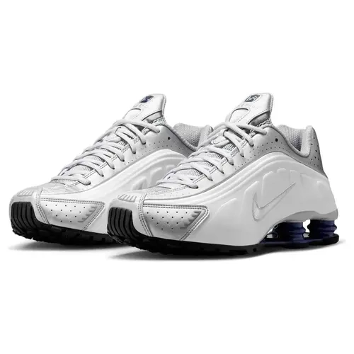 Nike Shox R4 Metallic Silver Deep Royal Blue Men's HQ1988-102 New