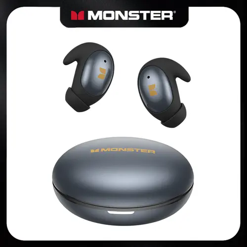 Monster Bluetooth 6.0 Invisible Earbuds - Flat-Head Bluetooth Headphones, Lightweight Soothing Portable Wearable, Sleep Aid for Side Sleepers, 165H Playtime, Noise-Canceling, Fast Charging, Stable Connection, Travel-Friendly - TikTokShopBackToSchool