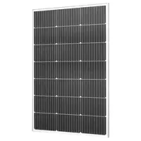 VEVOR 100W Framed Monocrystalline Solar Panel - 23% High-Eff. Mono PV Module with Tempered Glass, Stable MC4, Aluminum Frame, IP65 Waterproof, Built to Last in Outdoor Use for Offgrid Yard Power, RV