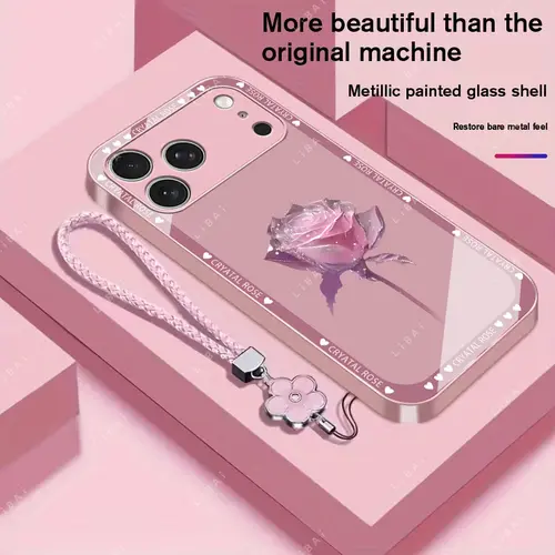 Brand new premium phone case,For iPhone 17/16/15/14/13/12/11 Pro Max Plus and Samsung models (S25, S24, S23, S22, S21, S20,A series) Free four-leaf clover lanyard，drop-proof and fingerprint-resistant，simple and elegant design，multiple colors available 995