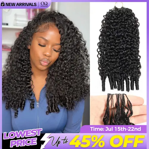 OQ HAIR Crochet Human Hair Burmese Curly Braiding Hair Bundles 50g Knotless Pre-Separated Invisible Crochet Hair Extensions #tiktokshopstockup #SohoChic