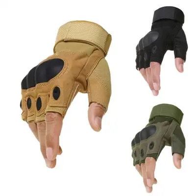 Half Finger Men Gloves Outdoor Military Tactical Gloves Sports Shooting Hunting Airsoft Motorcycle Cycling Gloves,summervibes Protective Gear