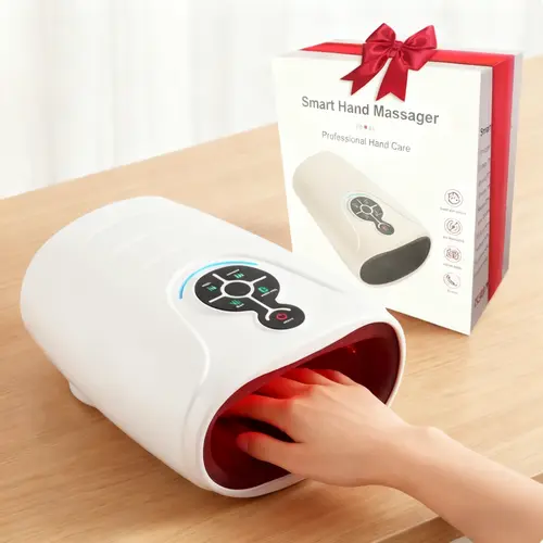 AERLANG Cordless Electric Hand Massager with Heat + Pressure - Self Care Gadgets, Perfect & Relaxing Gifts for Moms, Relief for Arthritis & Carpal Tunnel Discomfort