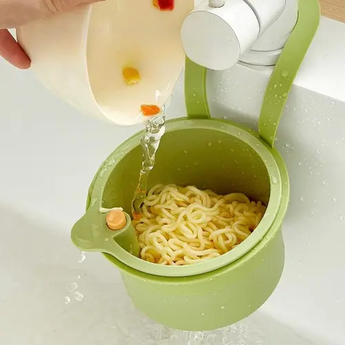 Creative Hanging Kitchen Draining Basket with Automatic Cleaning & Removable Bottom Odorproof Clogfree Sink Filter for Easy Installation Modern Design