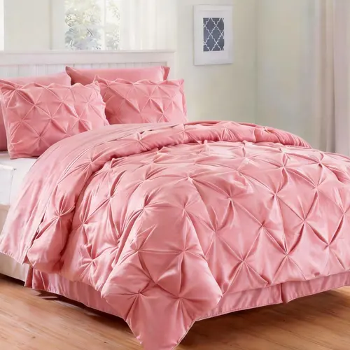 Cosybay pintuck comforter set 7pcs (Queen/King/Full Size Bed in a Bag) - Classic, Breathable, Lightweight Texture Fade Resistant Collections, All-Season Luxury Soft Bedding with Comforter, Flat Sheet, Fitted Sheet,Pillowcases & Shams #Halloween