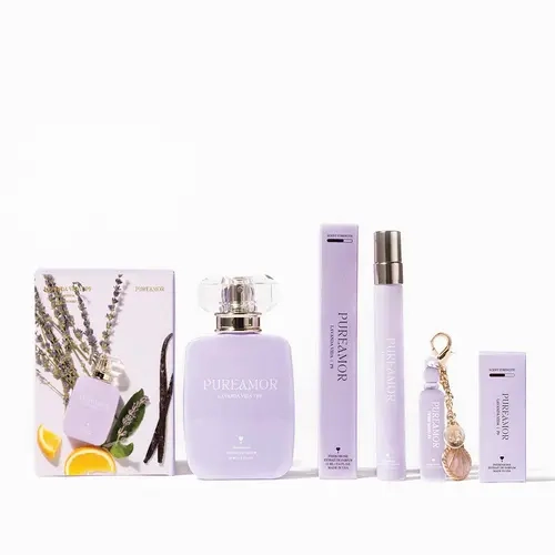PUREAMOR Lavanda Vida P9 Women's Pheromone Layering EDP - Affordable Luxury Mini Fragrance Set (2ml/12ml/30ml), Elegant Botanical Floral Perfume with Lavender Blackcurrant, Orange Blossom, Cedar, Vanilla Scents, Long-Lasting, Boardrooms Gift