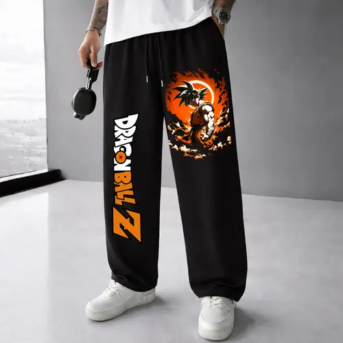 Urban Oversized Sports Pants Loose Lounge Pants Black & Gray Pants Streetwear Pants Women Outfits Casual Pants Daily Wear Pants