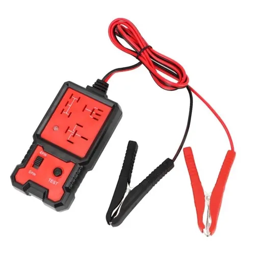 Portable Design 12V-24V Automotive Relay Tester Tool, Durable Construction Device with Alligator Clips & User-Friendly Seam Design, Quick and Easy Diagnostic Tool for 12v and 24v Car Relays