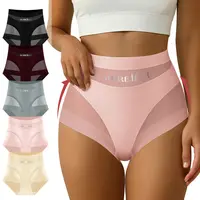 Morelect Women's High Waist Panties - Basic Lingerie, 3/4/5/6/8 Pcs Lightweight Mesh Cheeky High Waist Knickers, Breathable No Show Soft Comfy Underwear for Women, Everyday Undies (Mother's Day Gift)