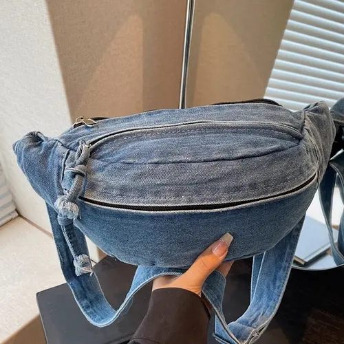 Retro Street Style Texture Crossbody Bag, Casual Chest Bag, Multi-Zipper Pocket Design, Fits Mobile Phones and Lipstick, Suitable for Daily Commuting and Shopping, Zipper Fanny Pack, Casual Waist Bag, Fashion Waist Packs