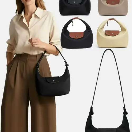 Fashion Crescent Bag Lightweight Durable Nylon Handbag Crossbodybag Casual Shoulder Bag crossbody handbags for Versatile Use in Multiple Colors Stylish Essential Companion Suitable for Commuting, Parties, Travel Satchel, Work