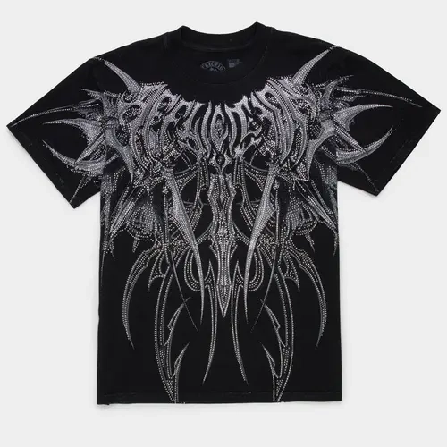 AFFLICTION Blackwater Falls Rhinestone Mens Tee