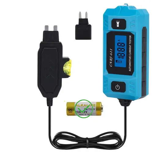 Max 48V DC Circuit Tester with Included 23A 12V Battery - Mechanic Tools Circuit Testing Probe, Compact Waterproof Automotive Diagnostic Tool for Workshop Fuse, Current Measurement