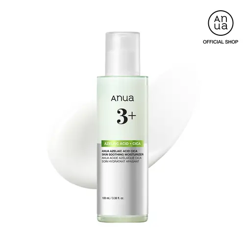 [Anua] Azelaic Acid CICA Skin Soothing Moisturizer (100ml), Lightweight & Redness Relief, for Acne Prone Skin, Fragrance Free, Korean Skincare